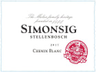 Simonsig Chenin Blanc 2017  Front Label