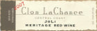 Clos LaChance Joli Meritage 2007 Front Label