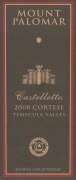 Mount Palomar Winery Castelletto Cortese 2008 Front Label