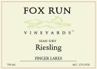 Fox Run Vineyards Semi-Dry Riesling 2017  Front Label