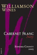 Williamson Wines Sultry Cabernet Franc 2005 Front Label