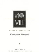 Andrew Will Winery Champoux Vineyard Cabernet Sauvignon 2017  Front Label