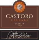 Castoro Cellars Whale Rock Vineyard Pinot Noir 2020  Front Label