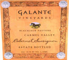 Galante Vineyards Blackjack Pasture Cabernet Sauvignon 2007 Front Label