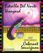 Estrella Del Norte Vineyard Cabernet Sauvignon 2007  Front Label