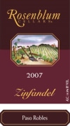 Rosenblum Cellars Appellation Series Zinfandel 2007  Front Label