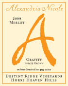 Alexandria Nicole Cellars Destiny Ridge Vineyards Gravity Merlot 2009 Front Label