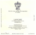 Marchesi di Gresy Martinenga Nebbiolo 2019  Front Label