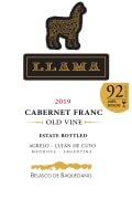 Belasco de Baquedano Llama Old Vine Cabernet Franc 2019  Front Label