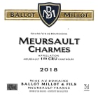 Ballot-Millot Meursault Charmes Premier Cru 2018  Front Label