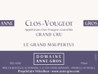 Domaine Anne Gros Clos Vougeot Grand Cru Le Grand Maupertui 2018  Front Label