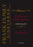 Frank Family Vineyards Reserve Cabernet Sauvignon 2017  Front Label