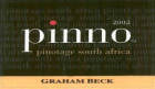 Graham Beck Robertson Pinno Pinotage 2002  Front Label