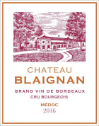 Chateau Blaignan  2016  Front Label