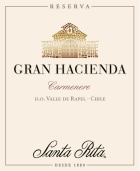 Santa Rita ran Hacienda Reserva Carmenere 2015  Front Label