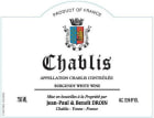 Jean-Paul Droin Chablis 2022  Front Label