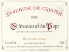 Domaine de Cristia Chateauneuf-du-Pape 2005  Front Label