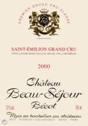 Chateau Beau-Sejour Becot  2000  Front Label