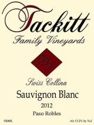 Tackitt Family Vineyards Swiss Collina Sauvignon Blanc 2012  Front Label
