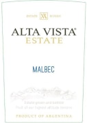 Alta Vista Estate Malbec 2017 Front Label