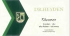 Weingut Dr Heyden Rheinhessen Silvaner Alte Reben Trocken 2017  Front Label