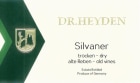 Weingut Dr Heyden Rheinhessen Silvaner Alte Reben Trocken 2020  Front Label