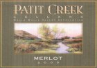 Patit Creek Cellars Merlot 2000 Front Label