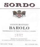 Giovanni Sordo Barolo 1997  Front Label