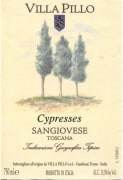 Villa Pillo Cypresses Sangiovese 2015  Front Label