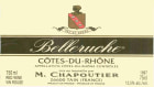 M. Chapoutier Cotes du Rhone Belleruche 1997 Front Label