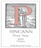 Sineann Pinot Noir 2004  Front Label