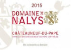 Domaine de Nalys Chateauneuf de Pape 2015  Front Label