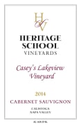 Heritage School Vineyards Casey's Lakeview Vineyard Cabernet Sauvignon 2014  Front Label