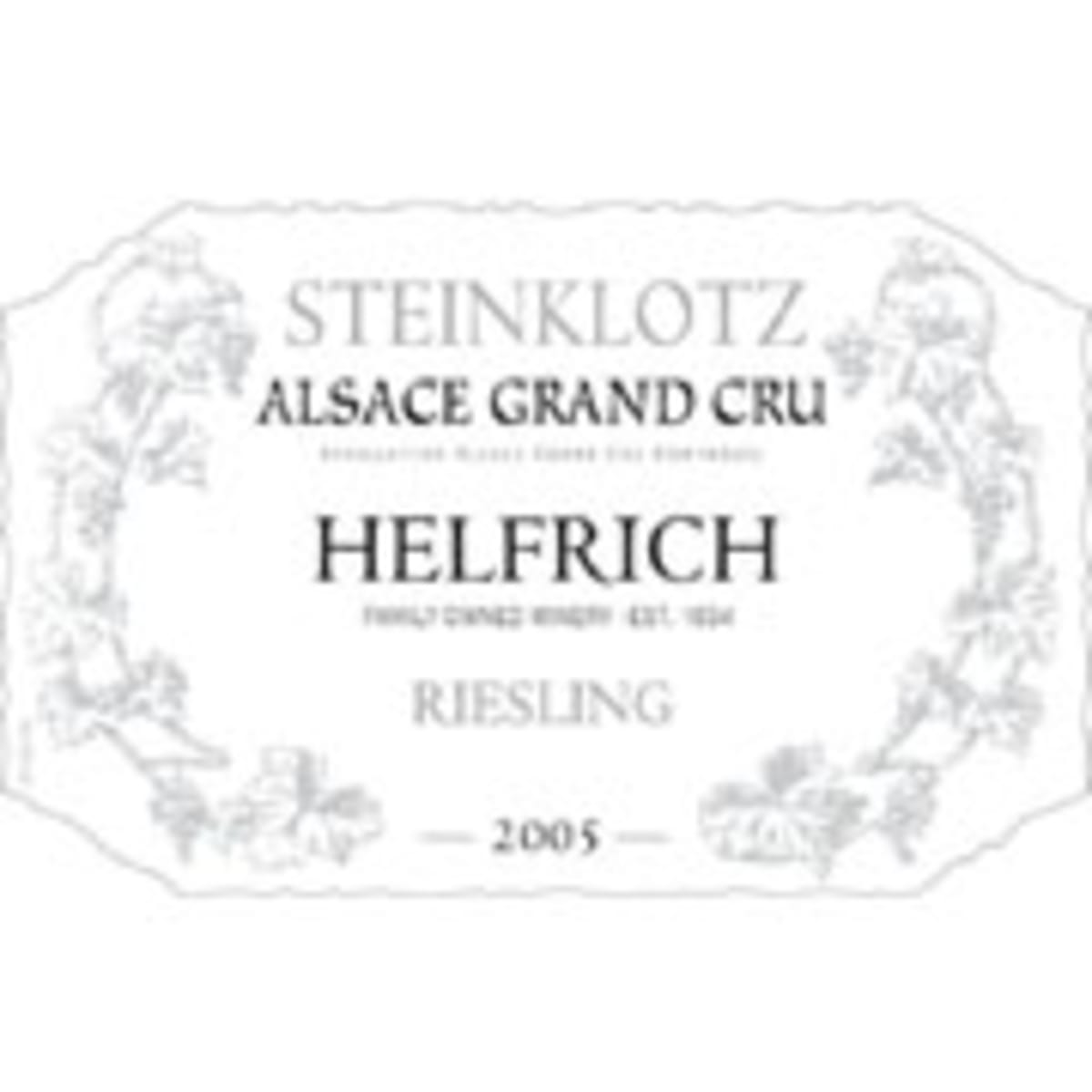 Helfrich Steinklotz Grand Cru Riesling 2005 Front Label