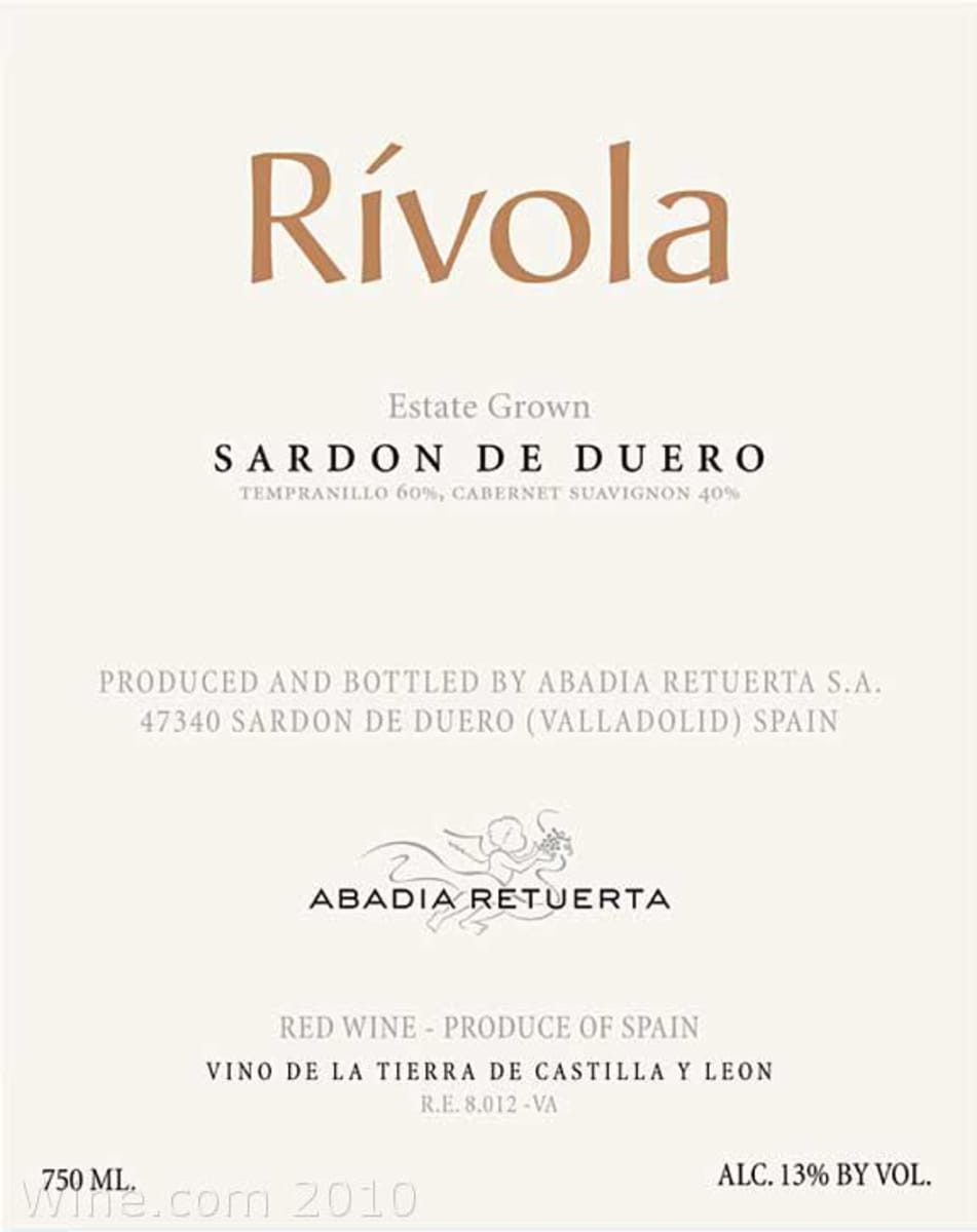 Abadia Retuerta Rivola 2007 Front Label