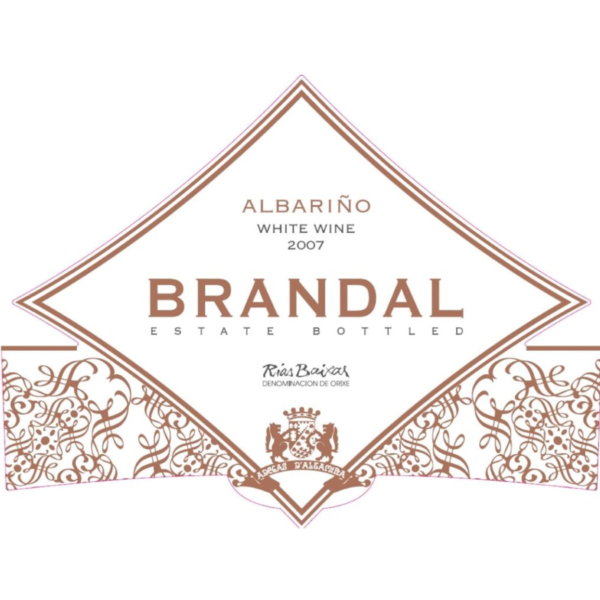 Adegas D'Altamira Brandal Albarino 2007 Front Label