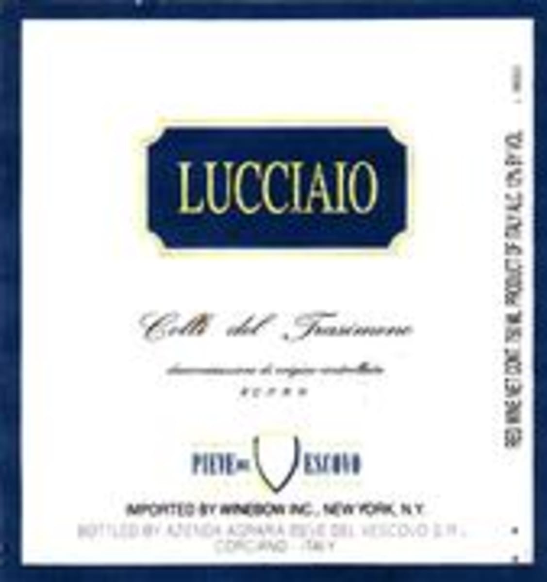 Pieve del Vescovo Lucciaio 1996 Front Label