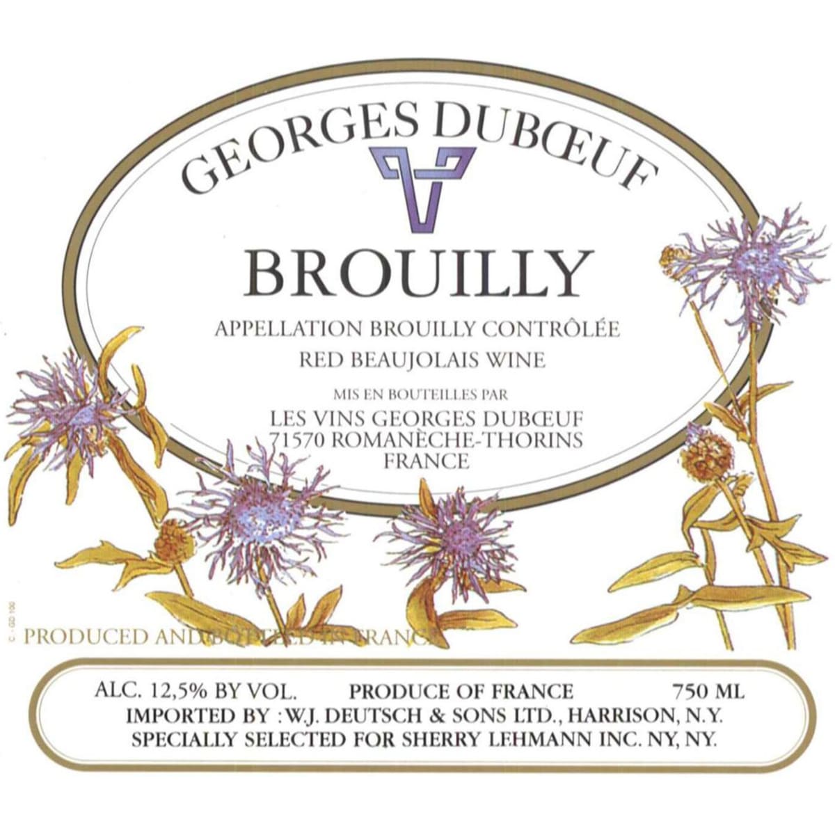 Duboeuf Brouilly 2008 Front Label