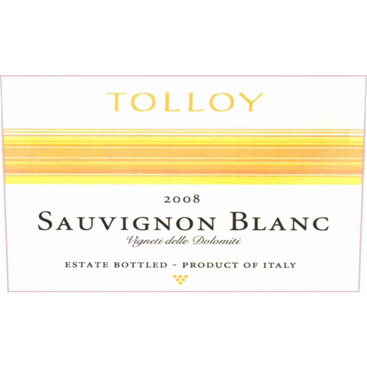 Tolloy Sauvignon Blanc 2008 Front Label