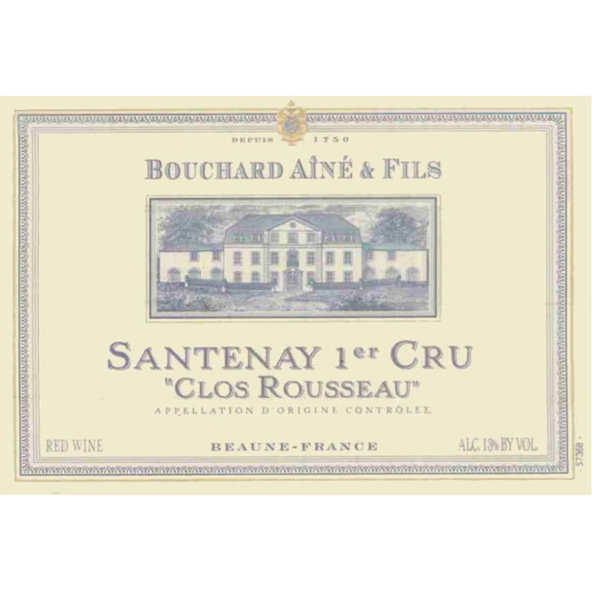 Bouchard Aine & Fils Santenay Premier Cru Clos Rousseau 2006 Front Label