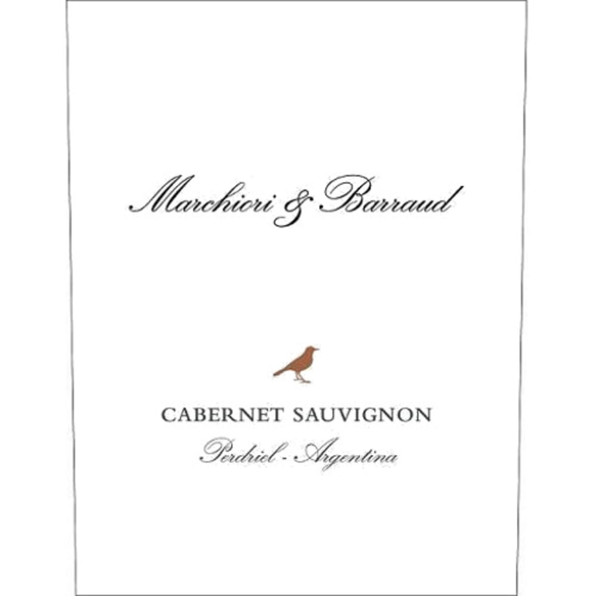 Marchiori & Barraud Cabernet Sauvignon 2008 Front Label