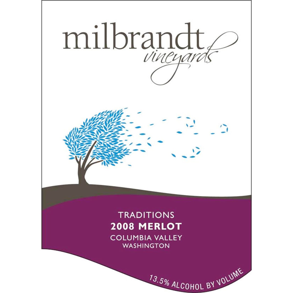 Milbrandt Traditions Merlot 2008 Front Label