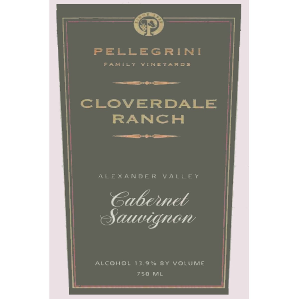 Pellegrini Cloverdale Ranch Cabernet Sauvignon 2007 Front Label