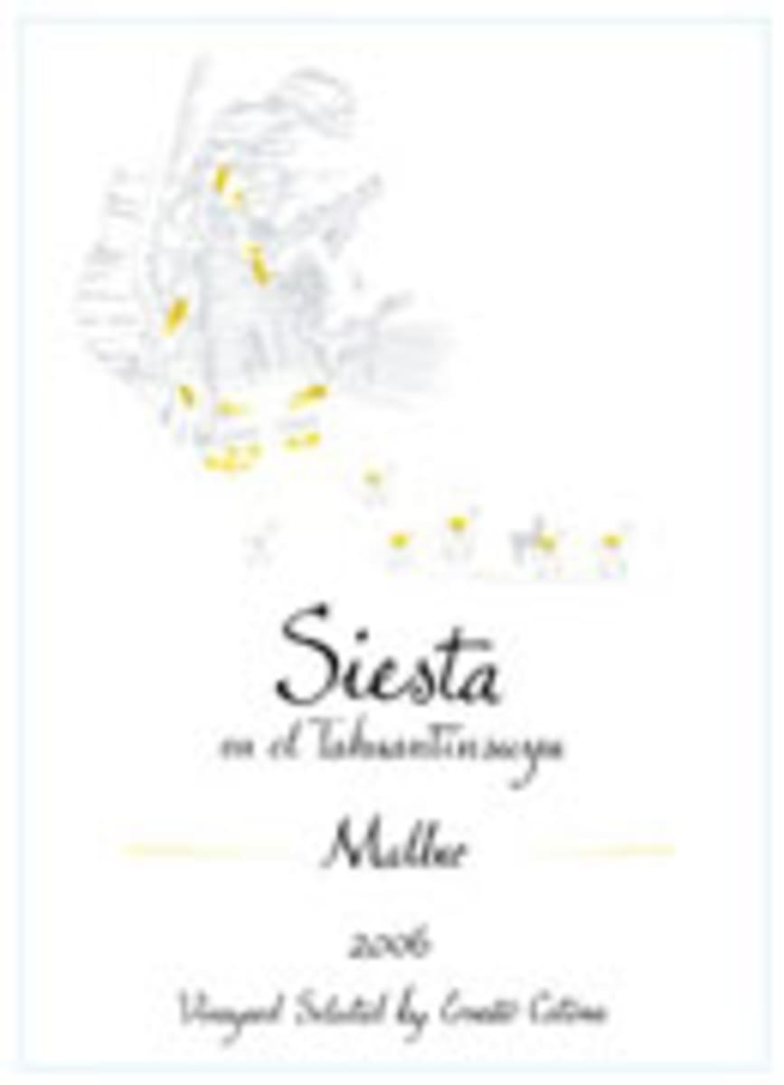 Siesta Malbec 2007 Front Label