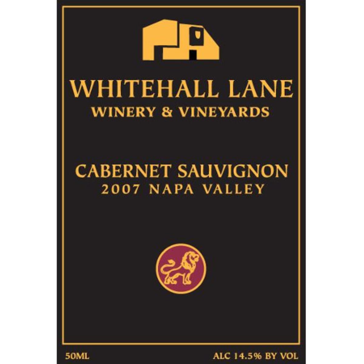 Whitehall Lane Cabernet Sauvignon 2007 Front Label