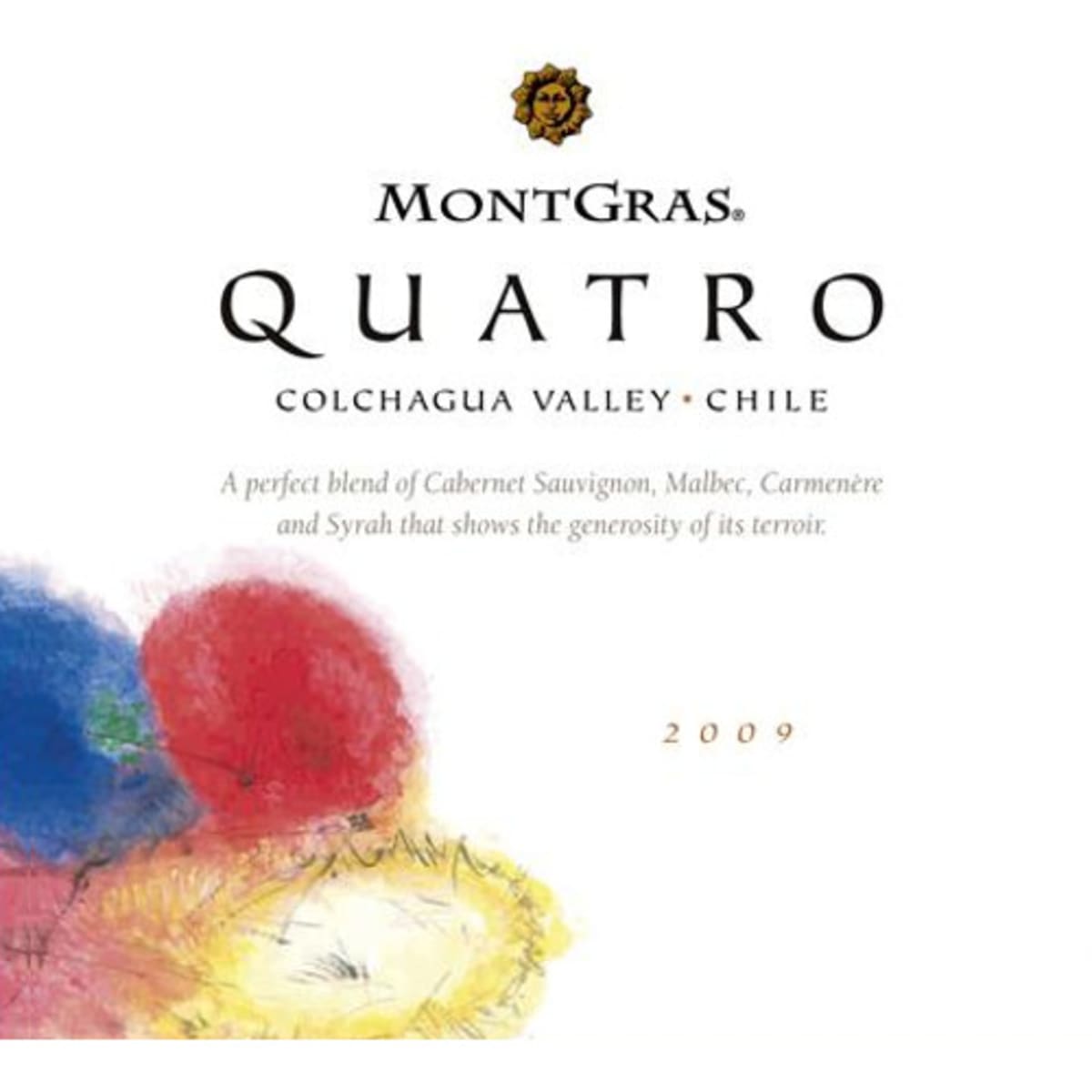 MontGras Quatro 2009 Front Label