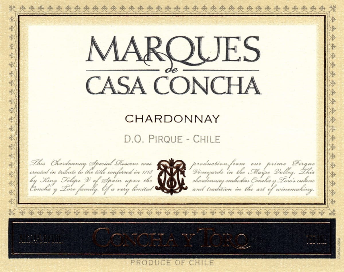 Concha y Toro Marques de Casa Concha Chardonnay 2009 Front Label