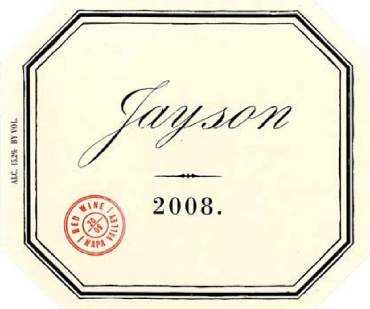 Pahlmeyer Jayson Red 2008 Front Label