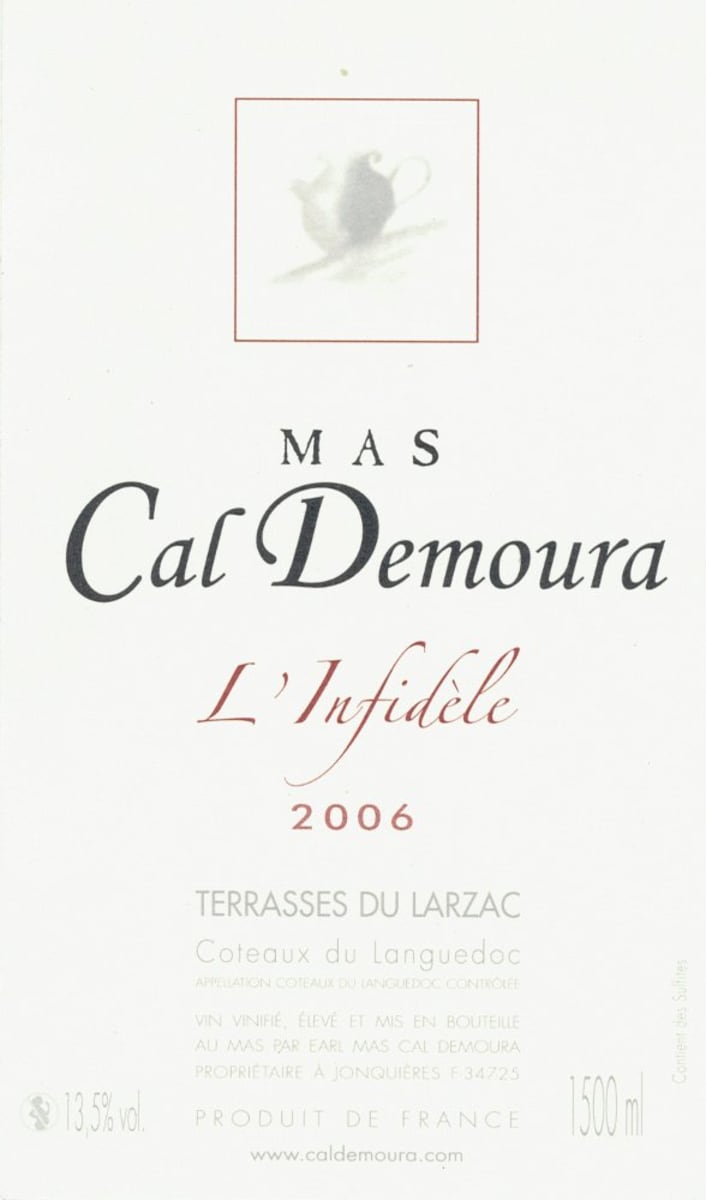 Mas Cal Demoura Terrasses du Larzac L'Infidele 2006 Front Label