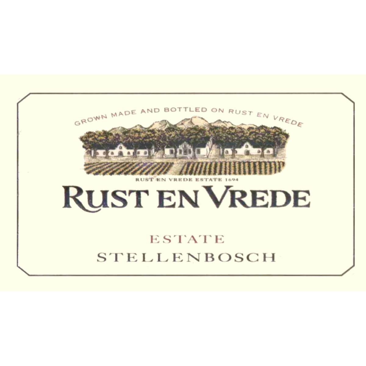 Rust en Vrede Estate Red Blend 2007 Front Label